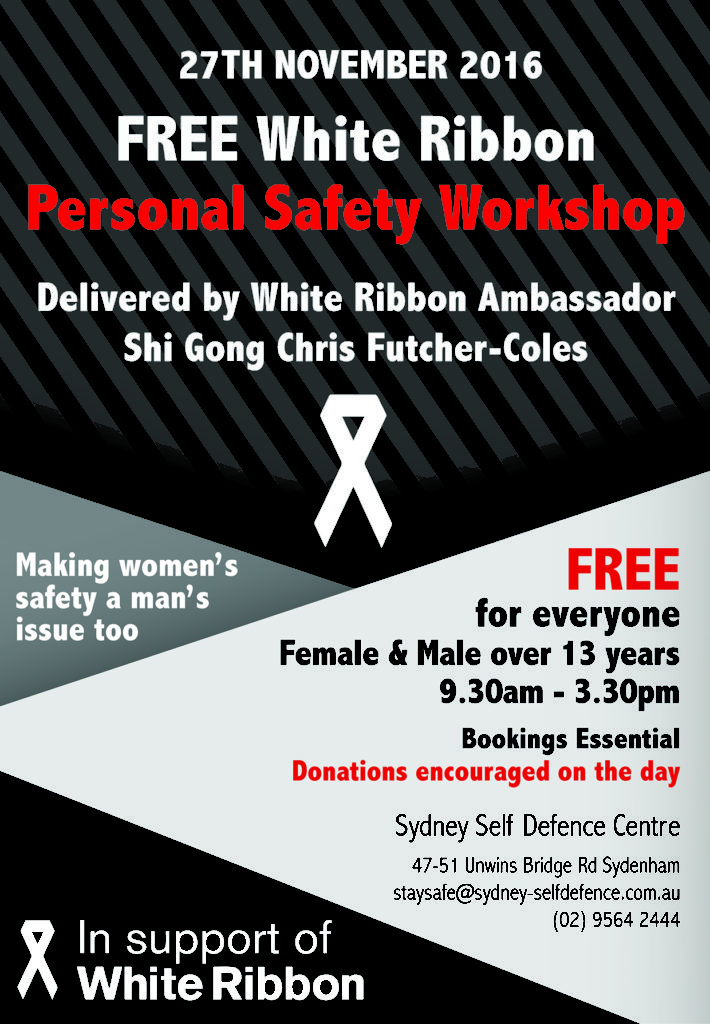 White Ribbon Personal Safety Workshop - Sydney Self Defence Centre
